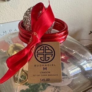 Budhagirl Crimson Bangle Set of Three
